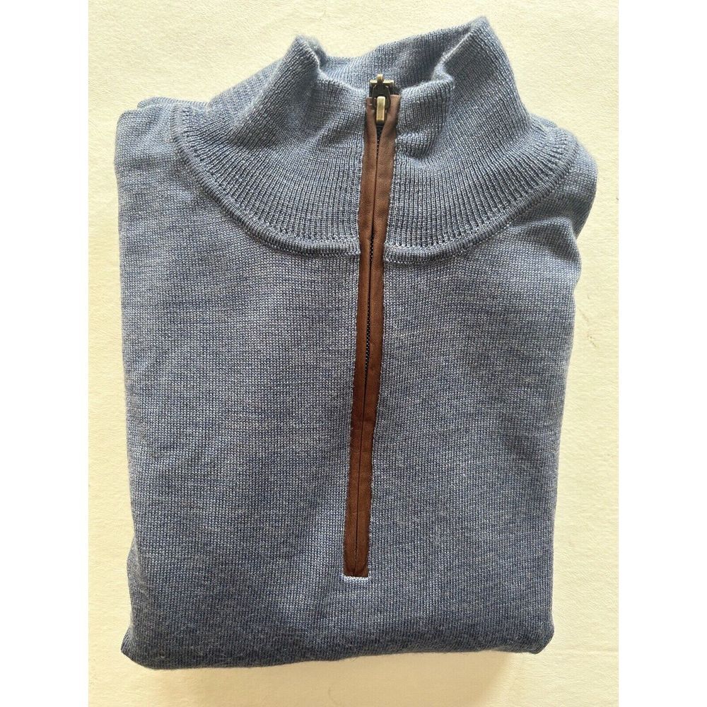 Orvis Blue Zip Up Sweater - Picture 11 of 11
